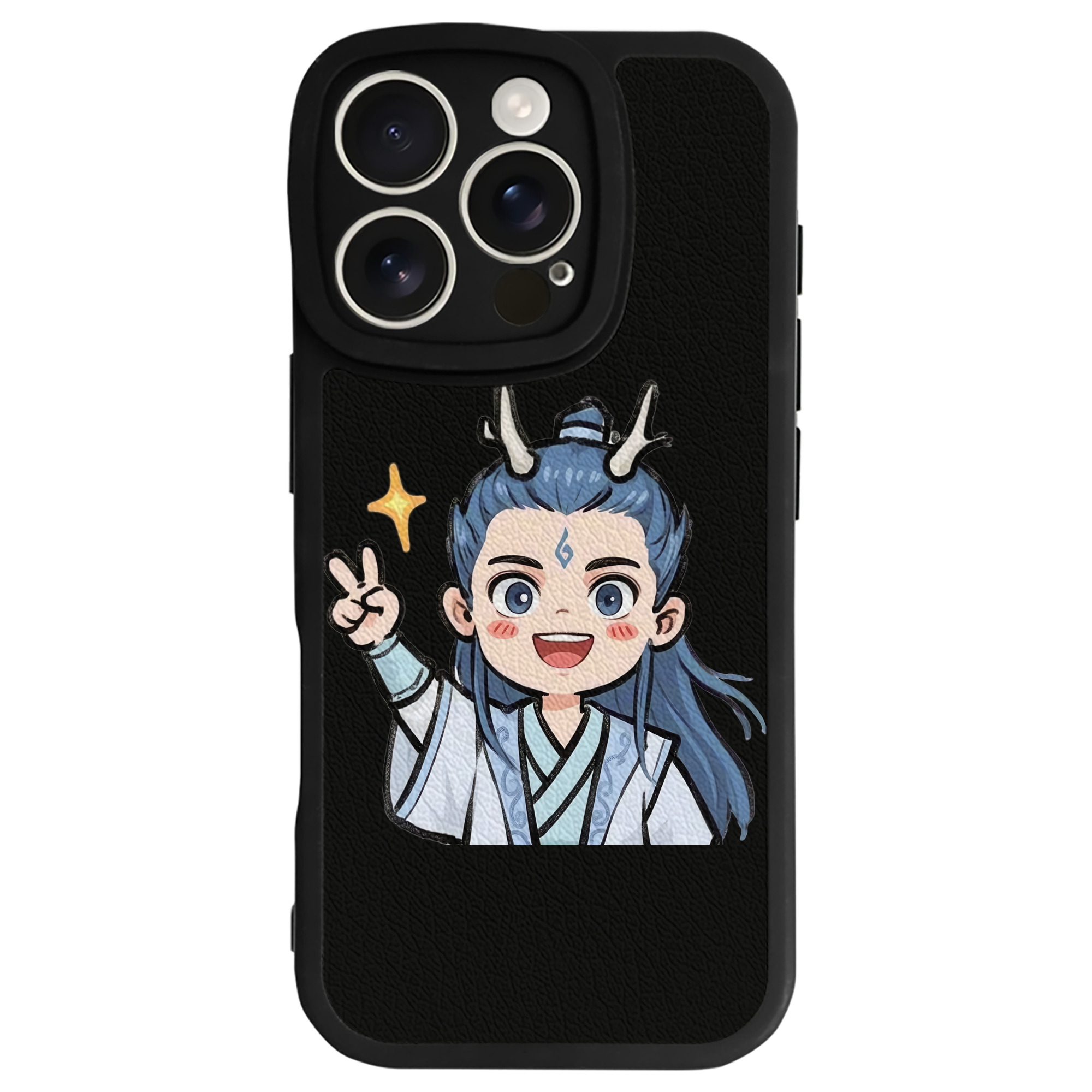 （画像用） Ne Zha 2 ナタ 魔童の大暴れ 【iPhone 16シリーズ対応】シリコンスマホケース（レザー調） 材質：シリコン